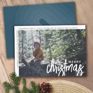 Foto Modern - Minimaler Weißer Rahmen Offset Merry Feiertagskarte