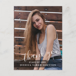 FOTO Modern Simple Eleganter Abschluss Vielen Dank Postkarte