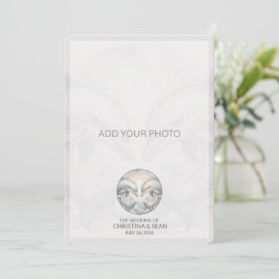 Foto Modern Whimsy Dolphin Hochzeit hinzufügen Save The Date