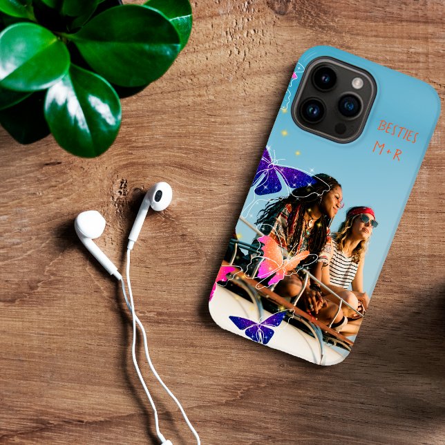 Foto Moderne Besties Glitzer Schmetterling Violet Case-Mate iPhone Hülle (Von Creator hochgeladen)
