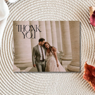 Foto Moderne Hochzeit Danke Postkarte
