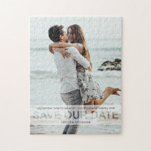 Foto Moderne Hochzeit Rettete unser Datum Puzzle