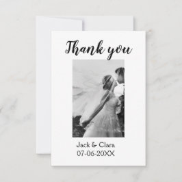 Foto Moderne, schlichte Hochzeit danke