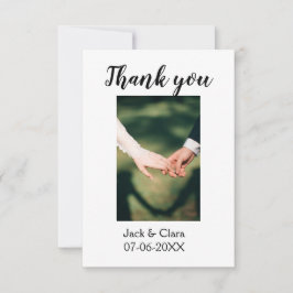 Foto Moderne, schlichte Hochzeit danke