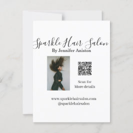 Foto Moderner Friseursalon Kleinunternehmen QR-Cod Postkarte