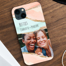 Foto Moderner Glitzer Orange Mint ästhetische Best