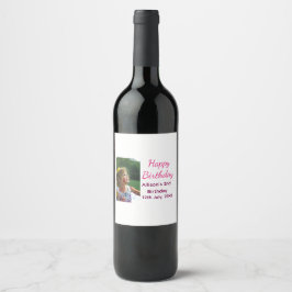 Foto Moderner Klassiker hinzufügen Name Datum Gebu Weinetikett