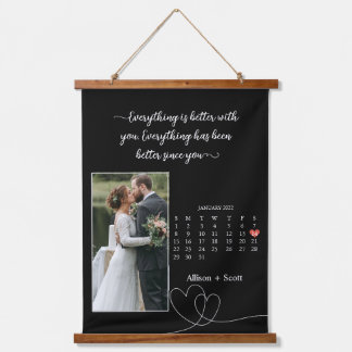 Foto Monatsfeier Hochzeit Wandteppich Mit Holzrahmen
