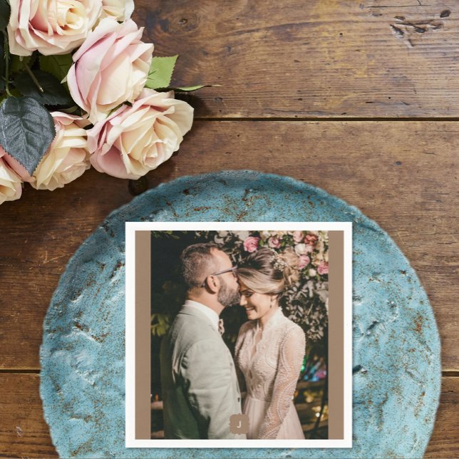 Foto Monogramm Hochzeit hinzufügen Serviette (Von Creator hochgeladen)