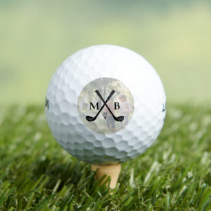 Foto-Monogramm-Initialen Geschenkvorlage für Mutte Golfball