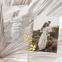 Foto-Monogramm-Minimalistische Hochzeit