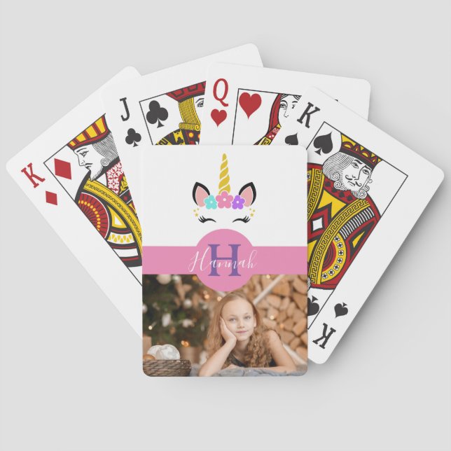 Foto-Monogramm-Röhrchen Spielkarten (Rückseite)