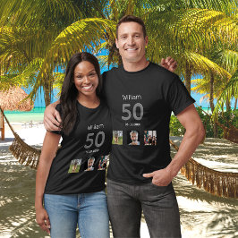 Foto-Monogramm-Typ der Geburtstagspartei T-Shirt