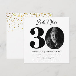 Foto Montage Geburtstagsparty 30 Jahre alt Einladung