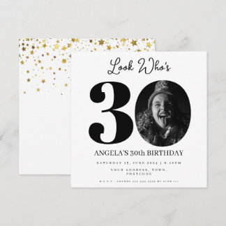 Foto Montage Geburtstagsparty 30 Jahre alt Einladung