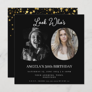 Foto Montage Geburtstagsparty 30 Jahre alt Einladung