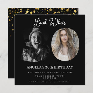 Foto Montage Geburtstagsparty 30 Jahre alt Einladung