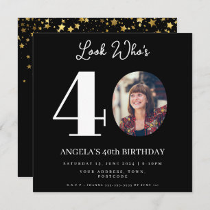 Foto Montage Geburtstagsparty 40 Jahre alt Einladung