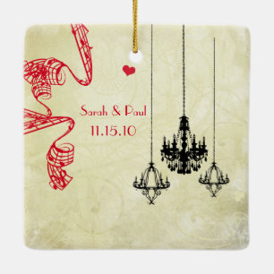 Foto Musical Black Strawberry Chandelier Keramikornament