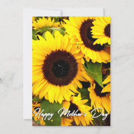 Foto-Muttertagskarte für Sonnenblumen Feiertagskarte