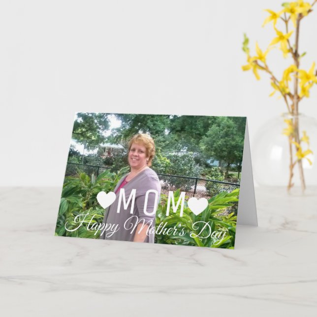 Foto Muttertagskript & Herzkarte Karte (Gelbe Blume)