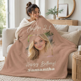 Foto Name 21. Geburtstag Kapitel 21 Kamelbraun Sherpadecke