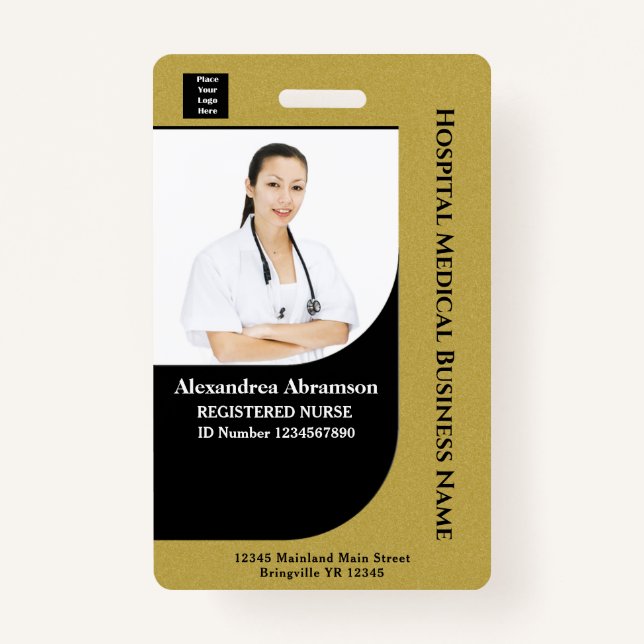 Foto Name Bar Code Logo-ID-Karte Benutzerdefiniert Ausweis (Vorderseite)