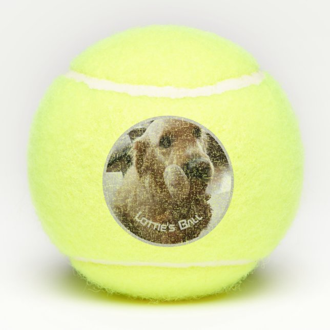 Foto-Name des Hundes Spielzeug Tennisbälle (Rückseite)