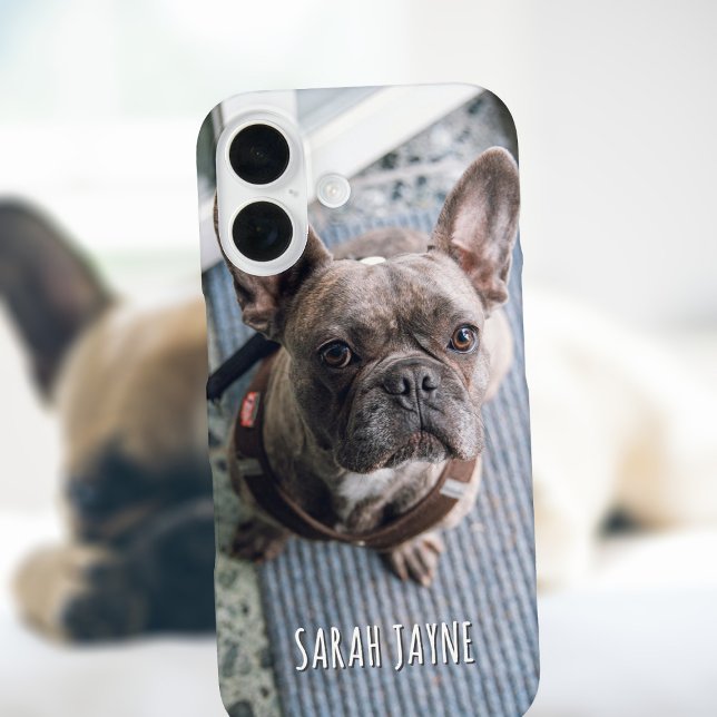 Foto Name iPhone 16 Fall Case-Mate iPhone Hülle (Just upload a photo of your pup or puss and add your name!)