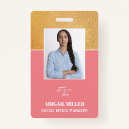 Foto Name & Logo-ID-Abzeichen für benutzerdefinier Ausweis