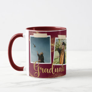 Foto Name Maroon Abschluss Tasse