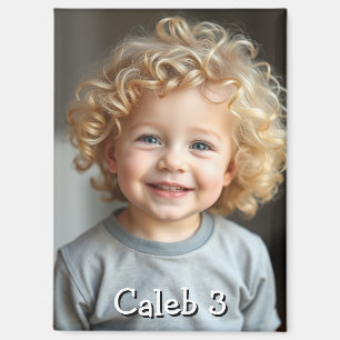 Foto, Name und Alter des personalisierten Kindes Magnet