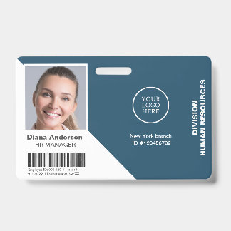Foto Name Unternehmen Logo Barcode Sicherheit Ausweis