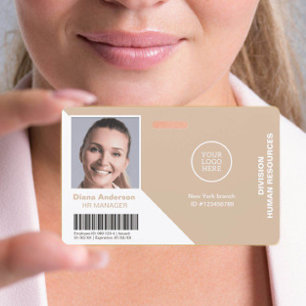 Foto Name Unternehmen Logo Barcode Sicherheit Ausweis