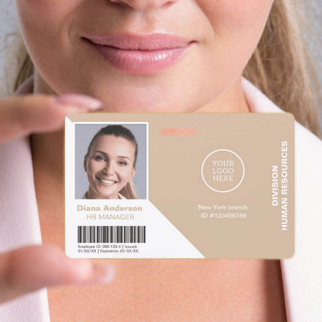 Foto Name Unternehmen Logo Barcode Sicherheit Ausweis (Von Creator hochgeladen)