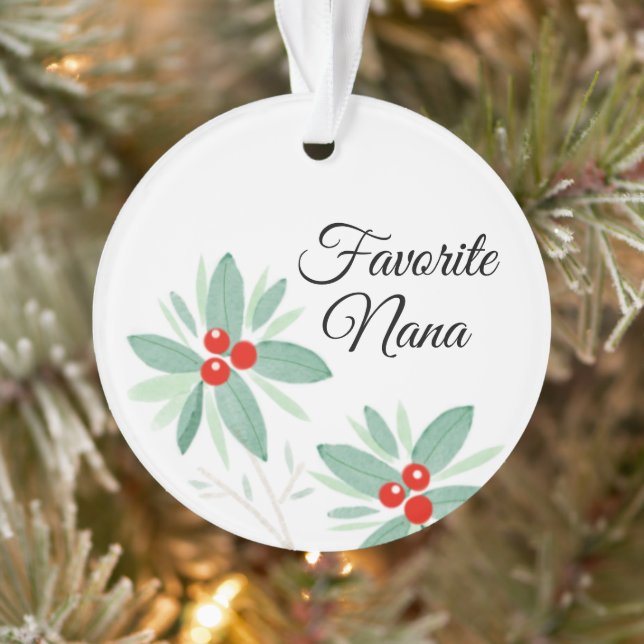 Foto Nana Holiday Ornament (Baum)