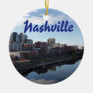 Foto Nashvilles Tennessee mit Stadt Skyline Keramik Ornament