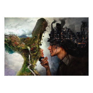 Foto Natur gegen Zivilisation