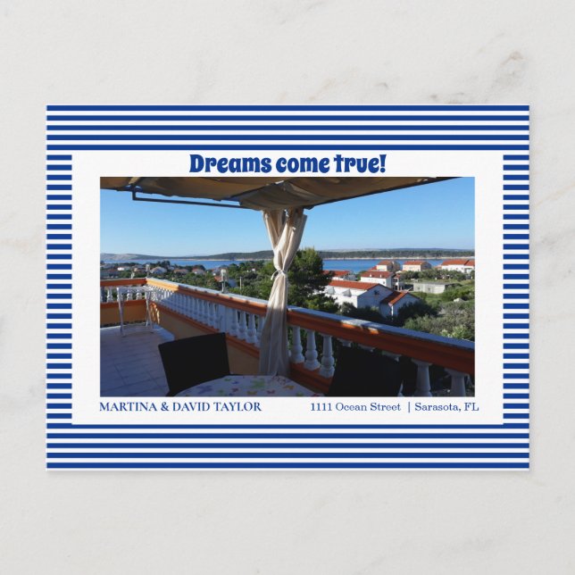 Foto Neue Zuhause-Adresse Ankündigung Postkarte (Vorderseite)