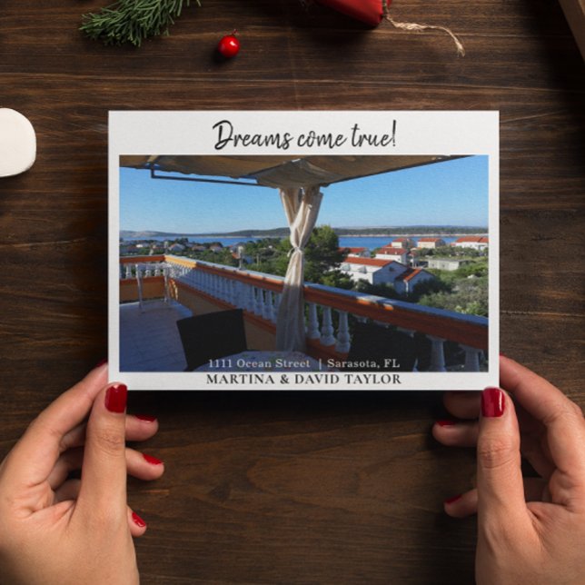 Foto Neue Zuhause-Adresse Ankündigung Postkarte (Von Creator hochgeladen)