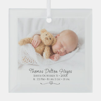 Foto Neugeborene Staaten Personalisiert Ornament Aus Glas