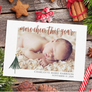 Foto New Baby Christmas Geburtserklärung Einladung