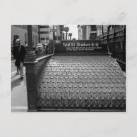 Foto New York City Wall Street in Schwarzem u. im