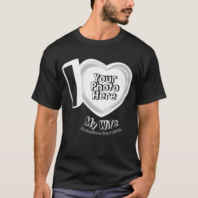 Foto Newly Weds I Liebe Meine Ehefrau für Ehemann T-Shirt (Vorderseite)