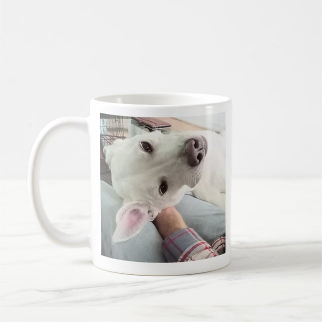Foto Niedlicher Hund Bester Vater Pal je Blue Deni Kaffeetasse (Links)