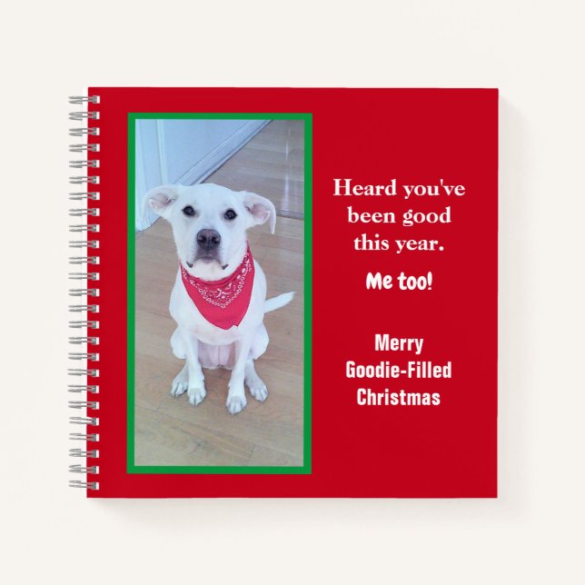 Foto Niedlicher Hunde mit sonnigen Ohrklemmen Notizbuch (Vorderseite)