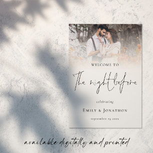 Foto Night Before Wedding Probe Begrüßungszeichen Poster