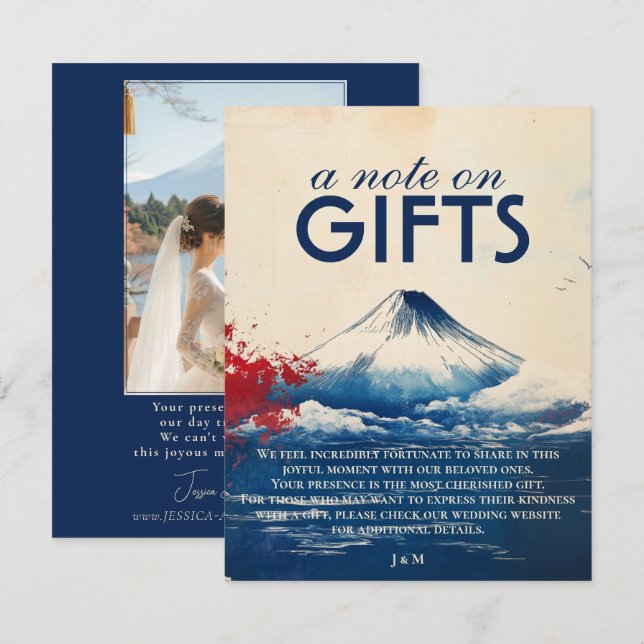 Foto Note on GIFTS Japonesque Harmony with Fuji Begleitkarte (Vorne/Hinten)