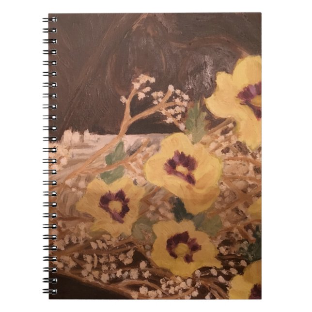 Foto Notebook (80 Seiten B&W) Blume mit einem Log Notizblock (Vorderseite)
