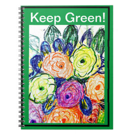 Foto Notebook Behalten grün Notizblock